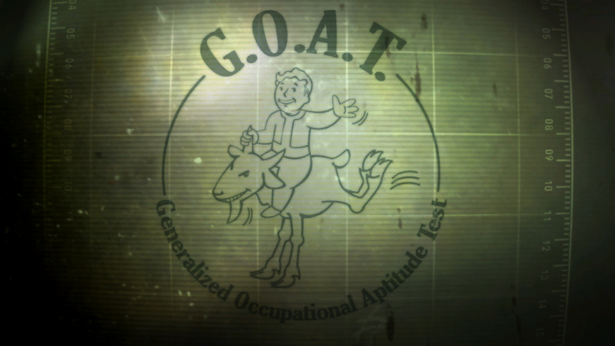 GOAT test poster from Fallout 3