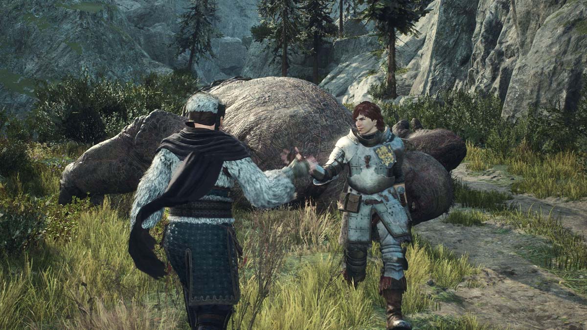 Dragon's Dogma 2 characters shake their hands