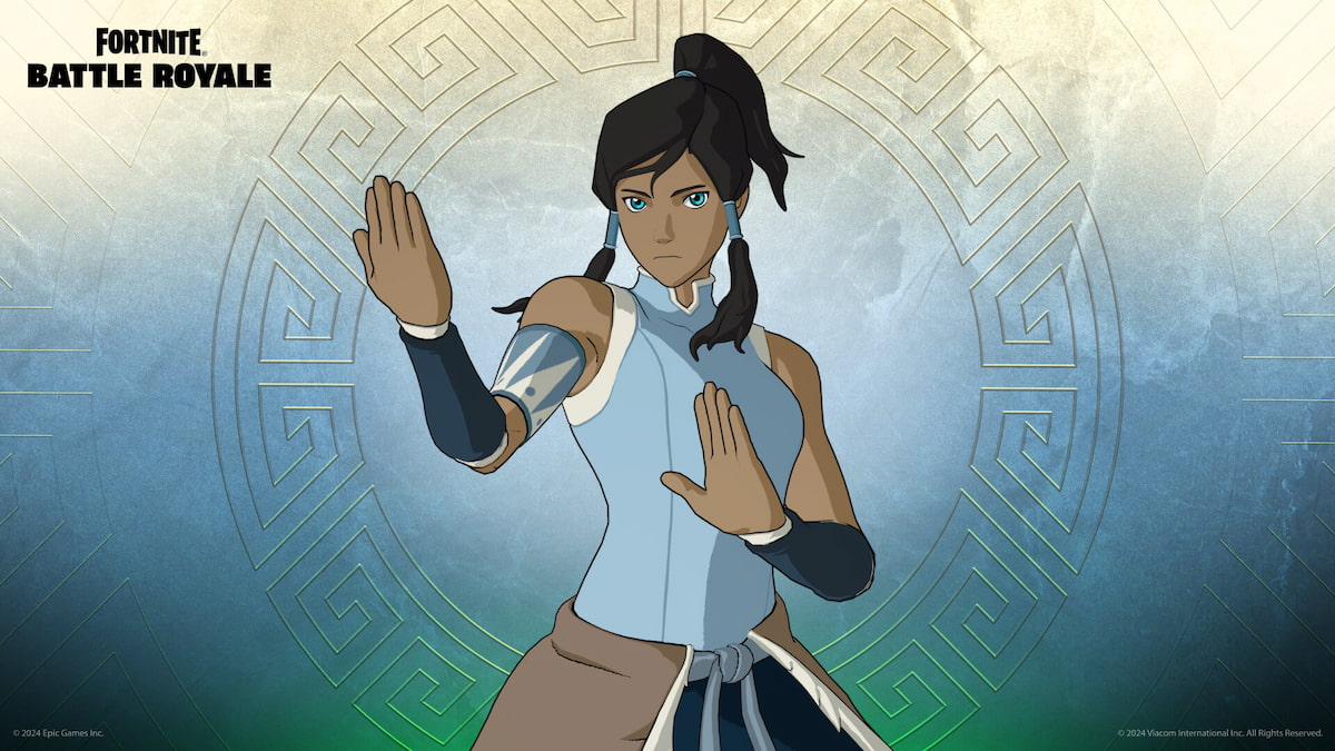 Official poster of Korra skin in Fortnite