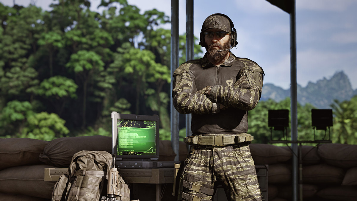 An operator standing in camp in Gray Zone Warfare