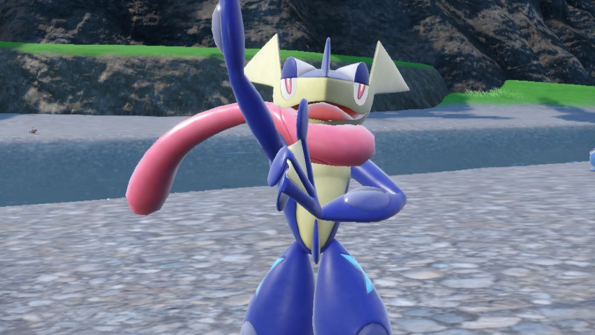 Greninja poses in Pokemon Scarlet & Violet