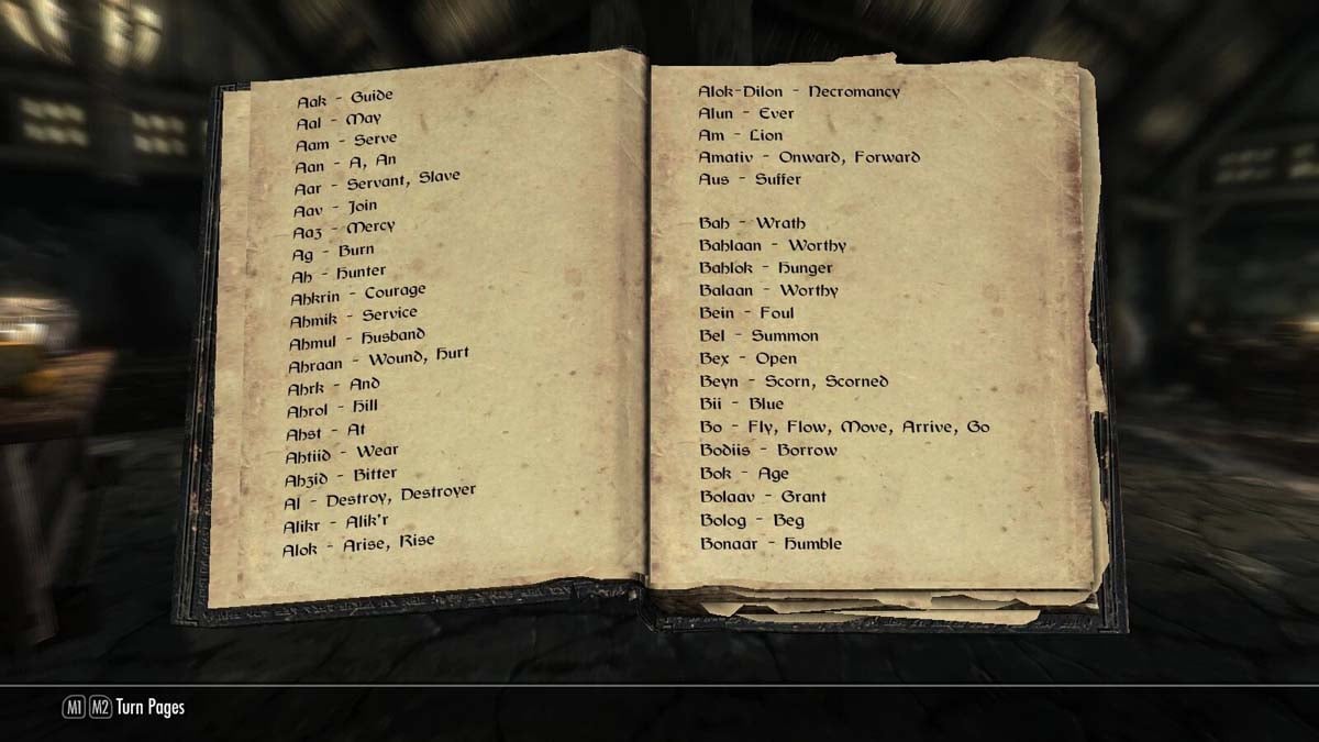 Dragon language book mod for Skyrim