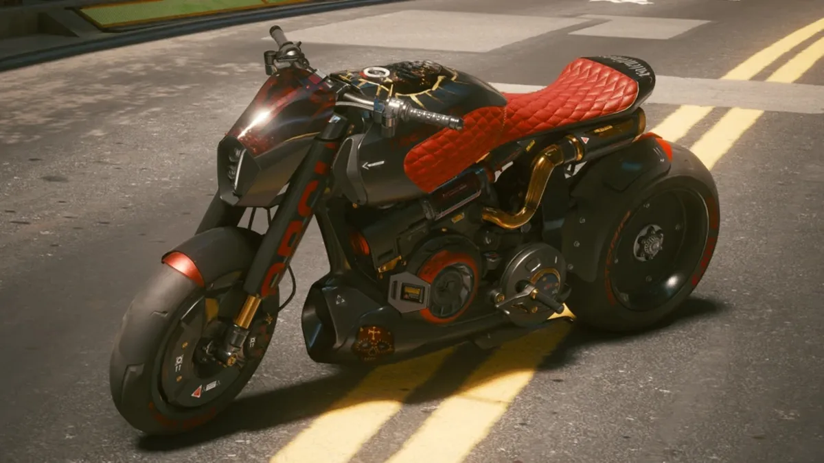 Jackie's Arch motorcycle in Cyberpunk 2077.