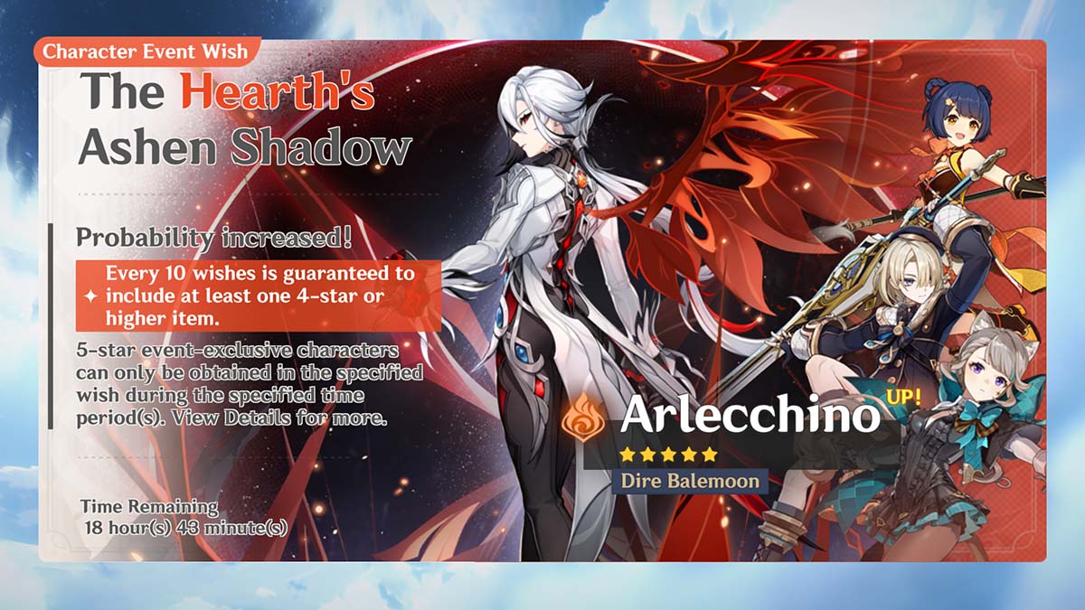 The Arlecchini limited banner in Genshin Impact