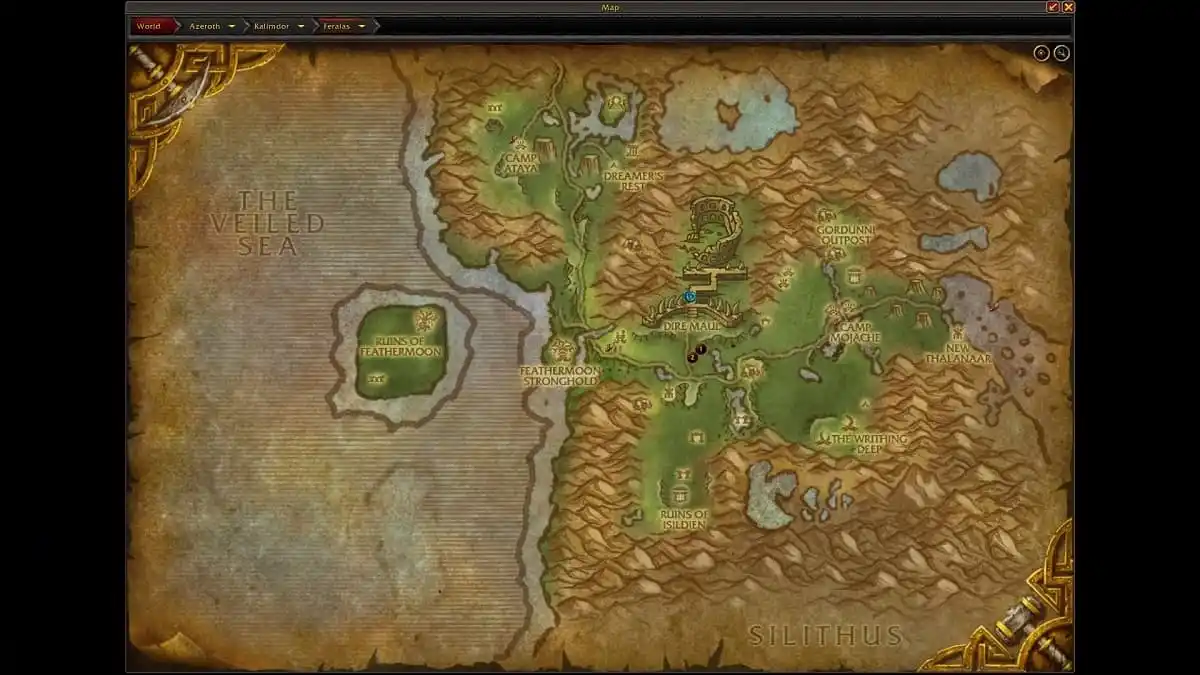 WoW Cataclysm Feralas Map