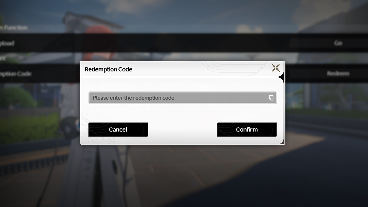 The redeem code screen in Wuthering Waves