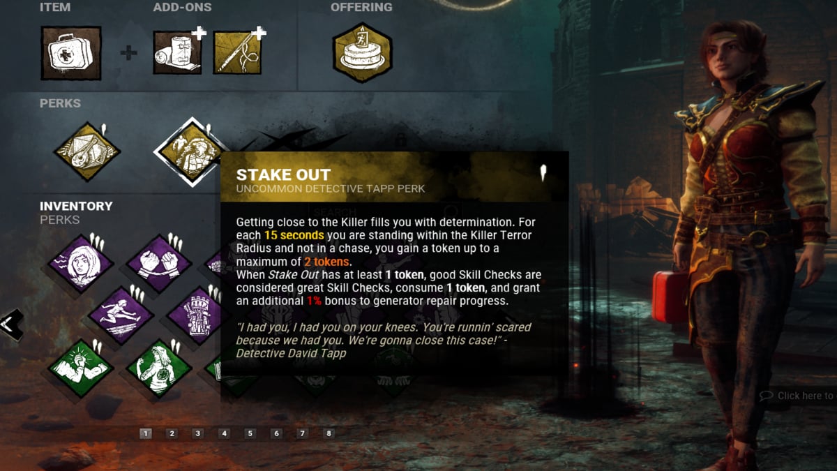 Great Skill check build loadout for Aestri Yazar in Dead by Daylight