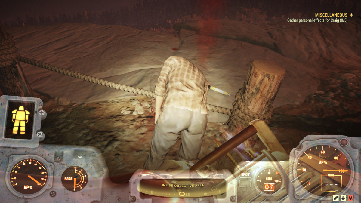 Finding Miles's body in Fallout 76