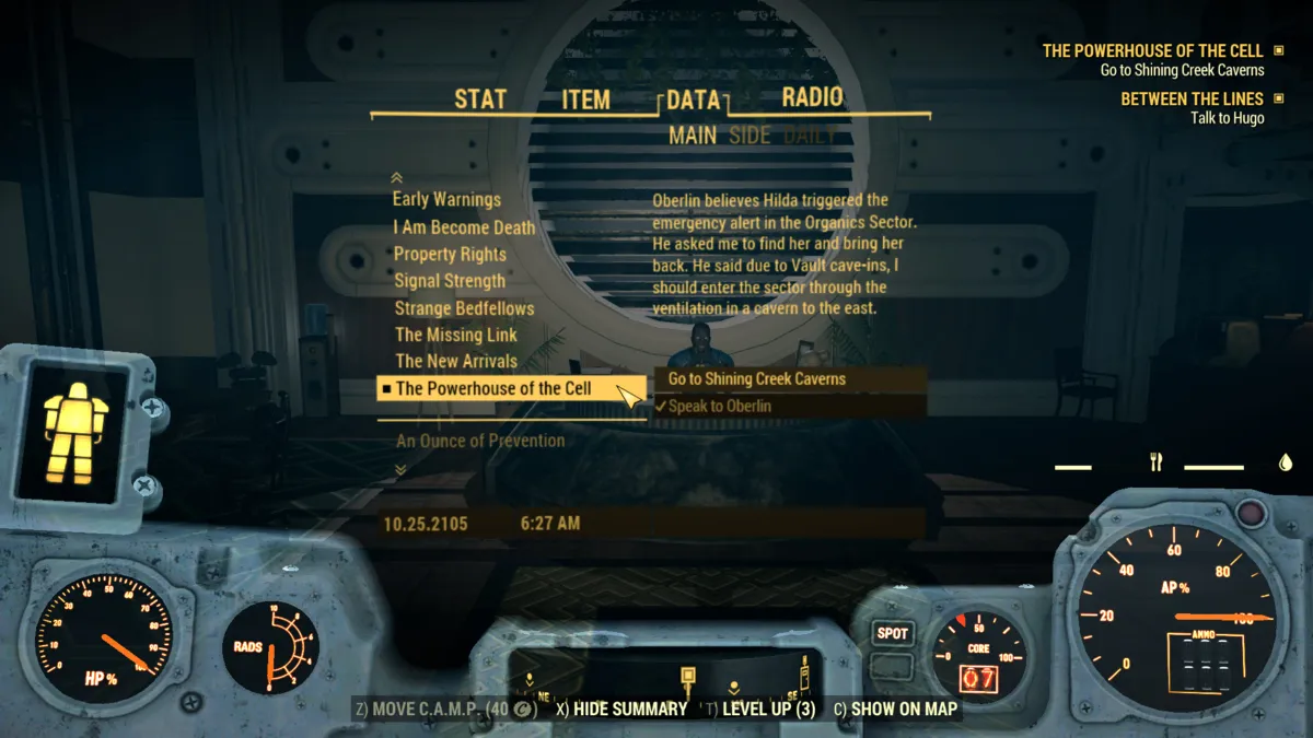 The Powerhouse of the Cell quest in Fallout 76,