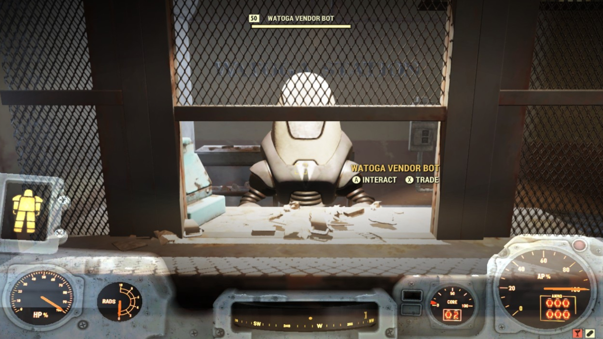 Picture of the Watoga Vendor Bot in Fallout 76