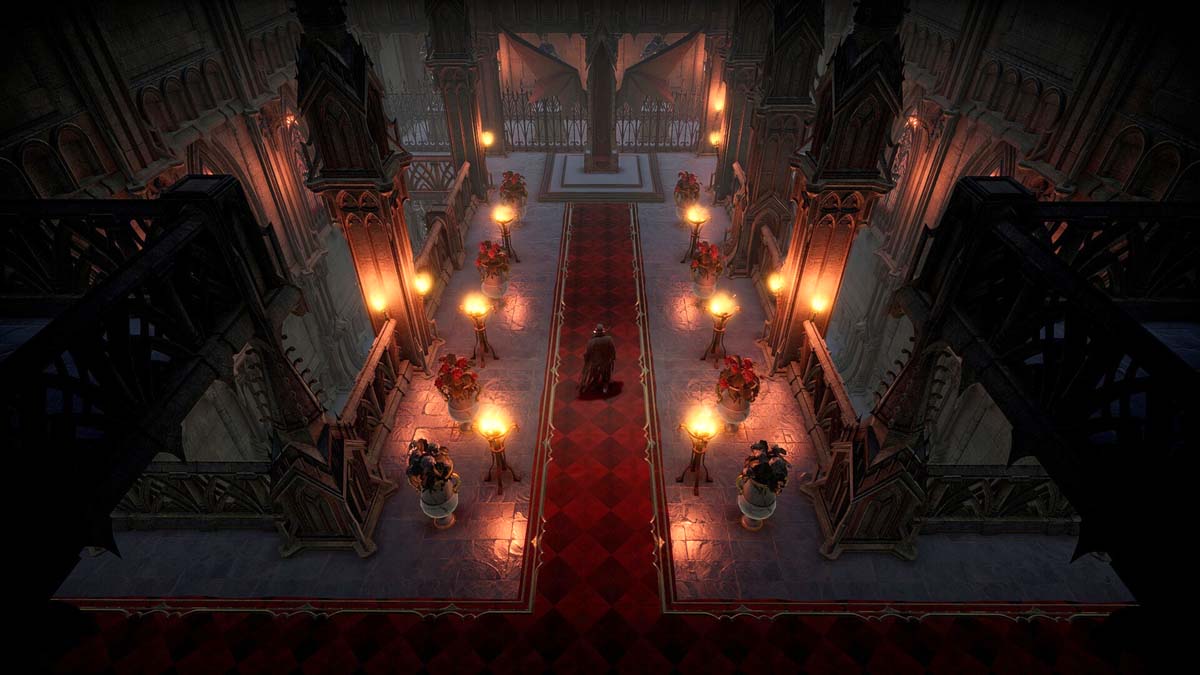 Interior castle design in V Rising