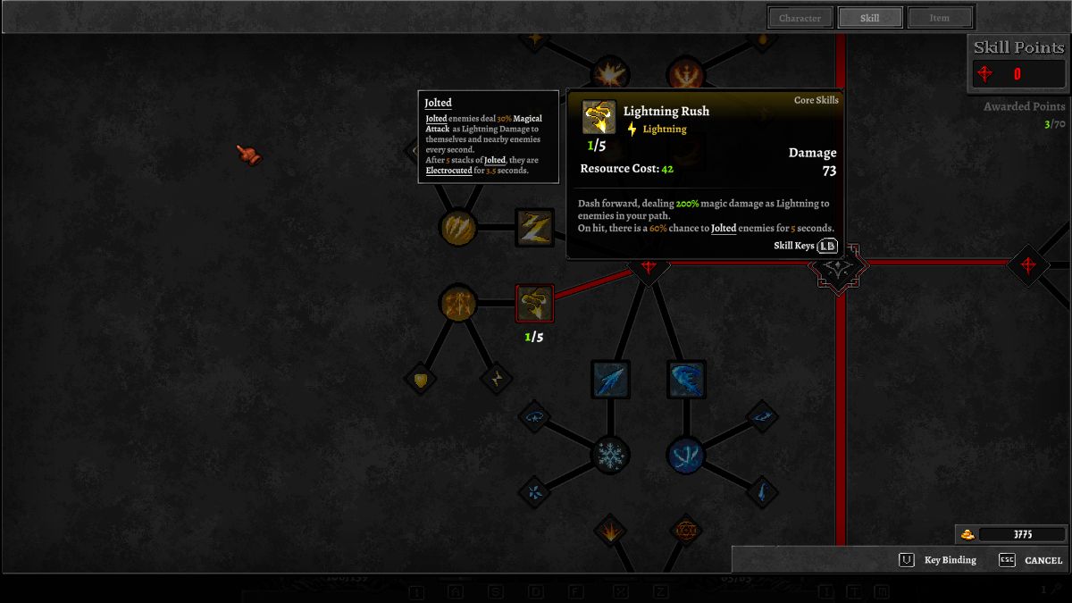 Lighitng rush skill in the Dragon is Dead skill tree.