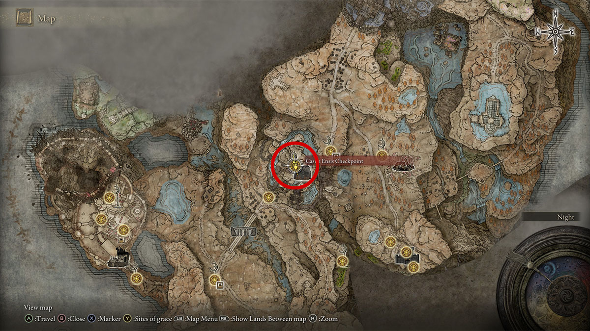 The Castle Ensis Checkpoint Scadutree Fragment location in Elden Ring Shadow of the Erdtree