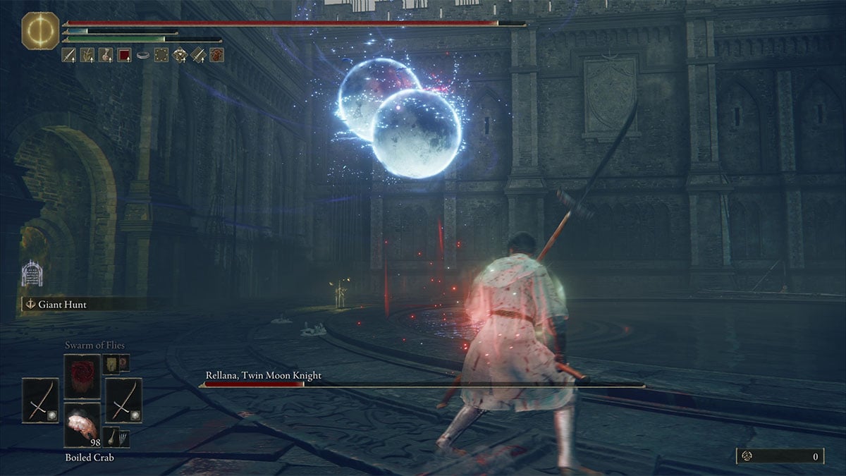 The Twin Moon attack during the Rellana fight in Elden Ring Shadow of the Erdtree