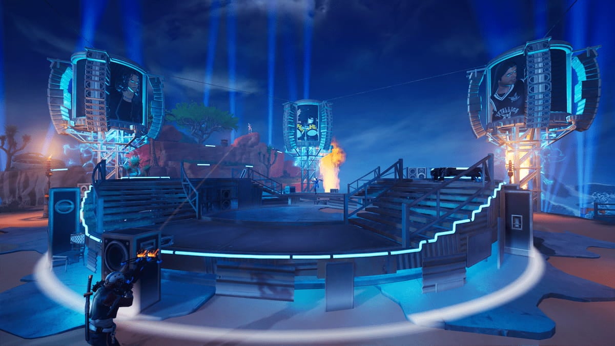 Fortnite Metallica Loot Island capture zone