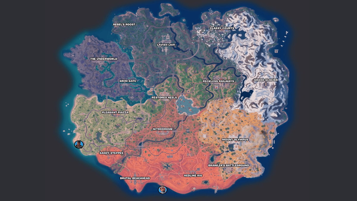 Fortnite Chapter 5 Season 3 Map, Rust and Brite Raider NPCs locations