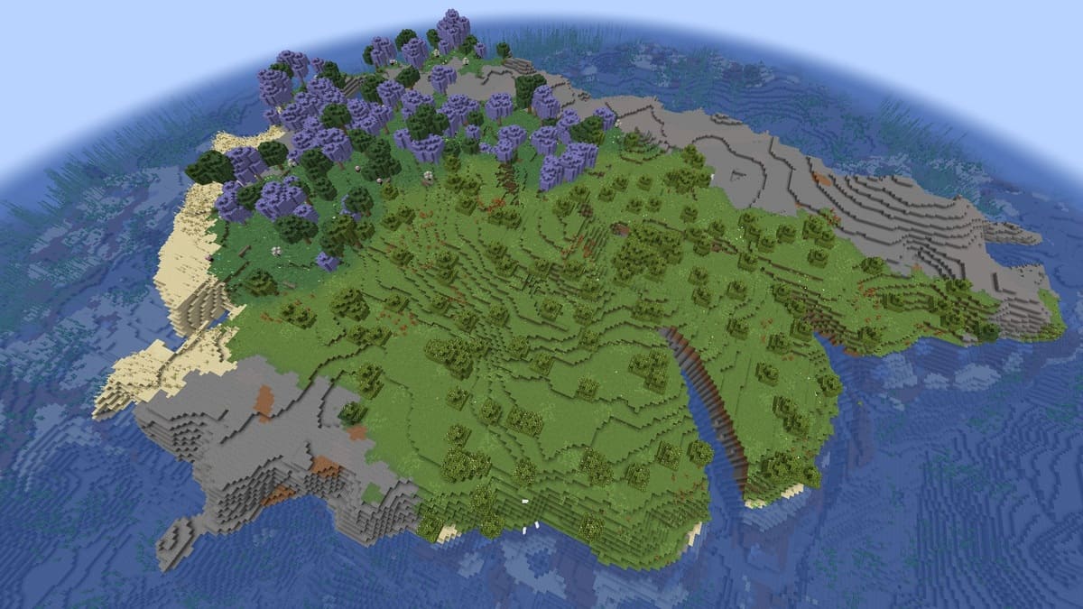 Orchard and jacaranda galdes in Minecraft