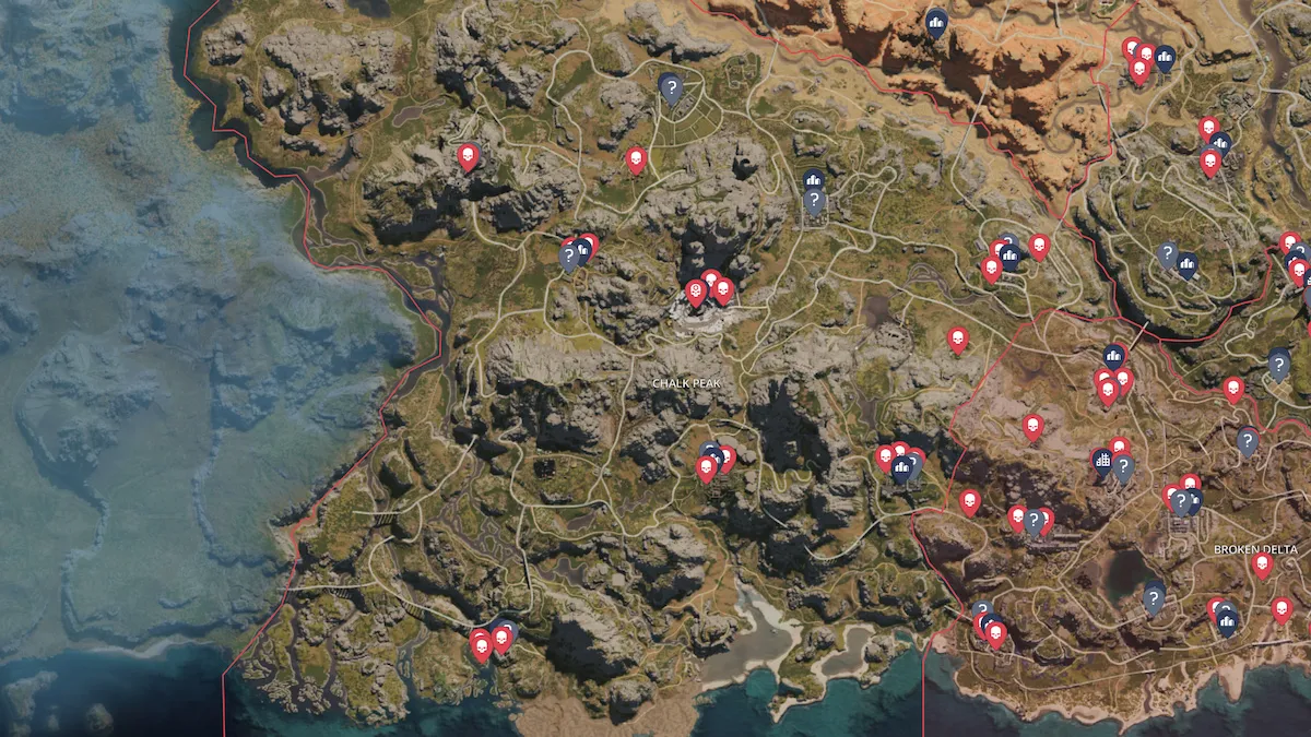 chalk peak locations