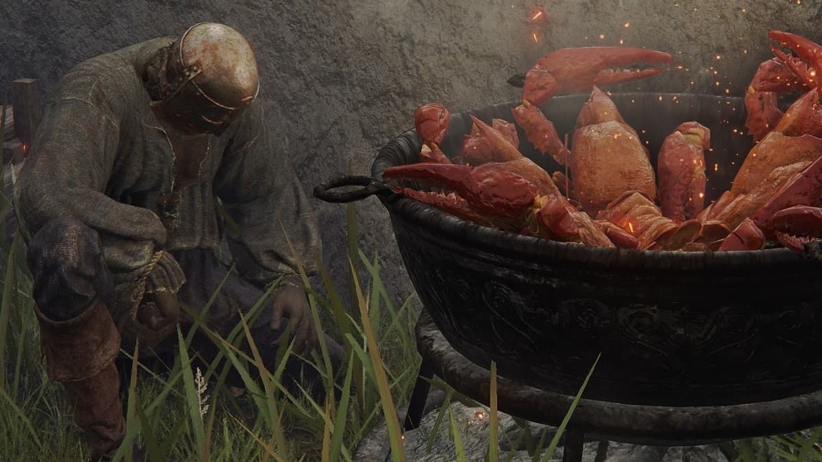 Cooking crabs in Elden RIng