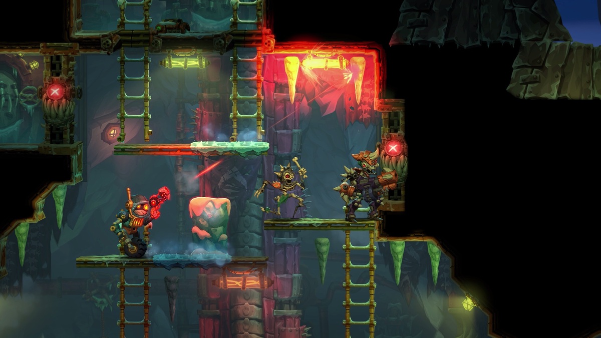 Ricochet shooting mechanic in SteamWorld Heist 2