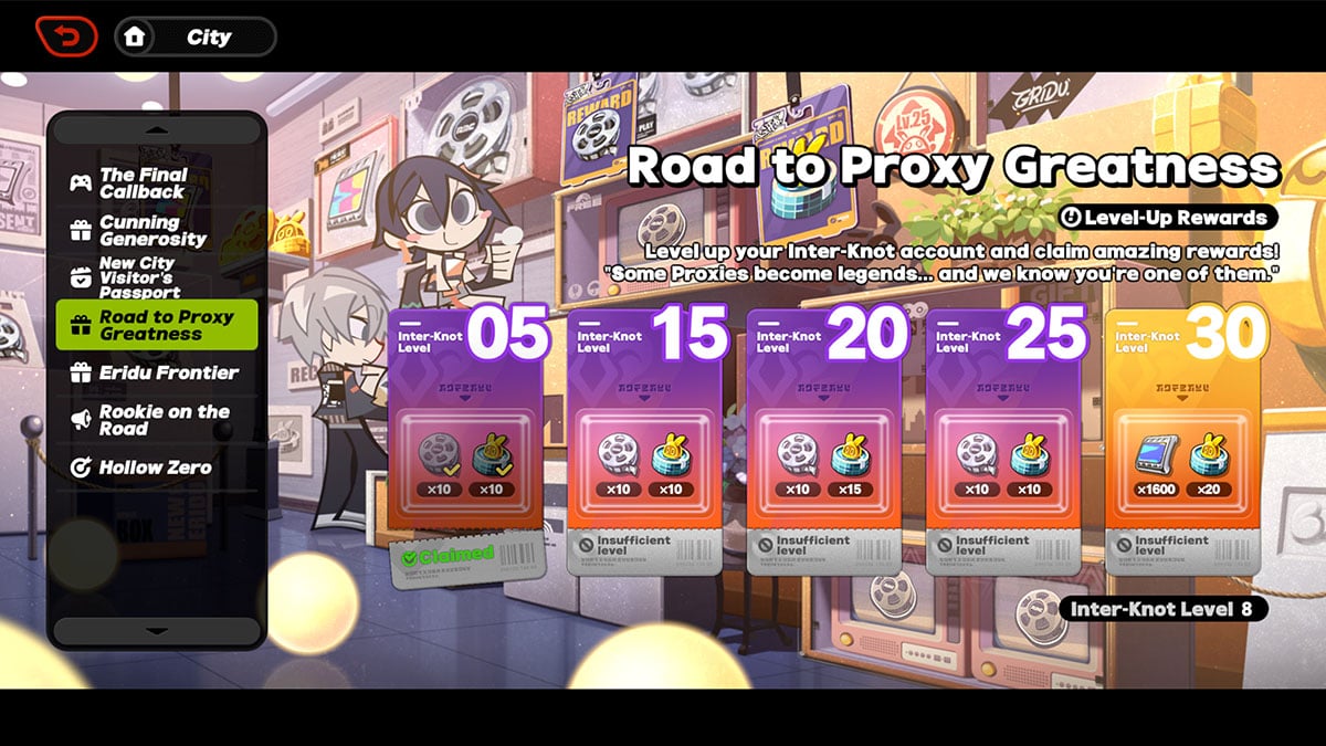 The Road to Proxy Greatness Event Rewards in Zenless Zone Zero