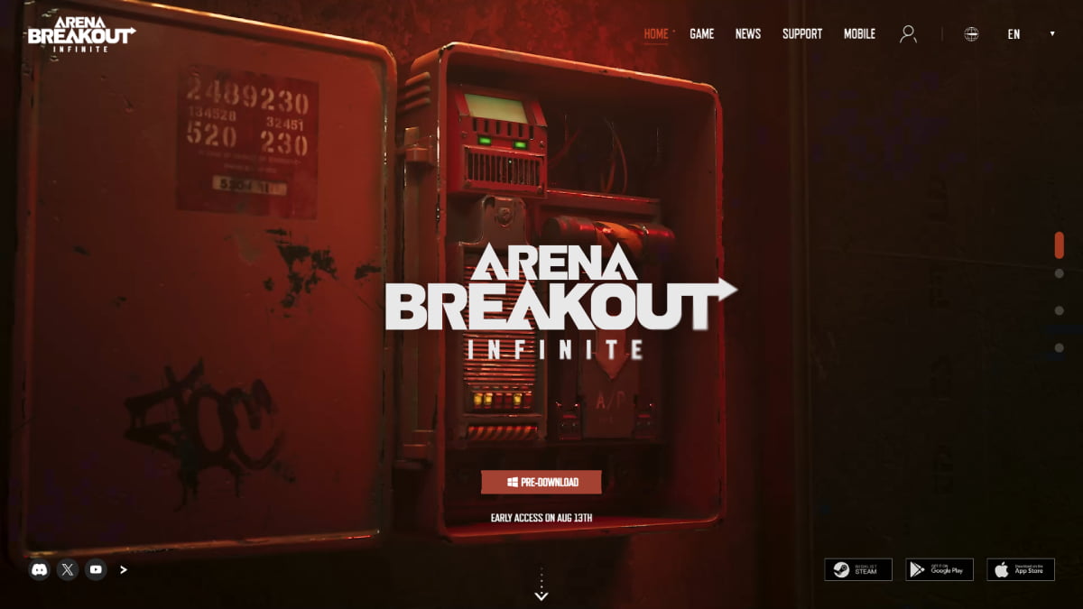 Arena Breakout Infinite official website.