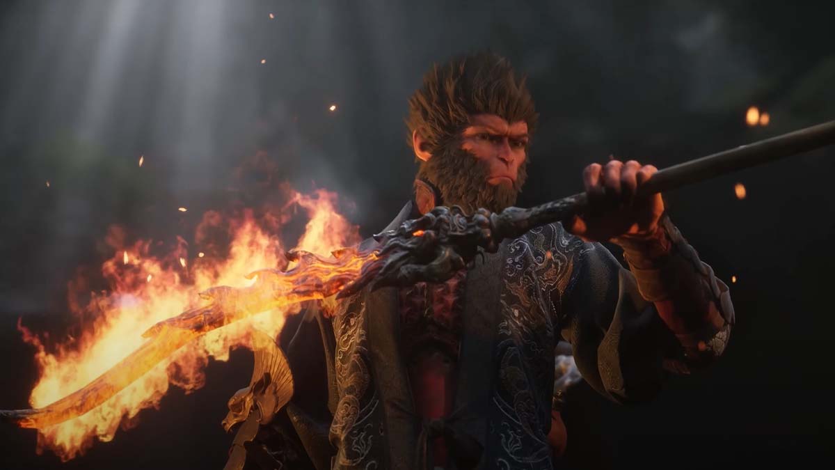 Fiery staff weapon in Black Myth Wukong