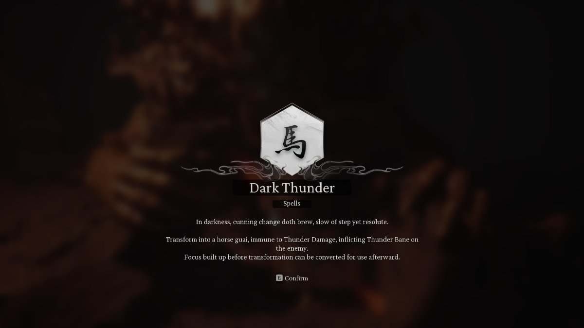 the Dark Thunder spell from Black Myth: Wukong.