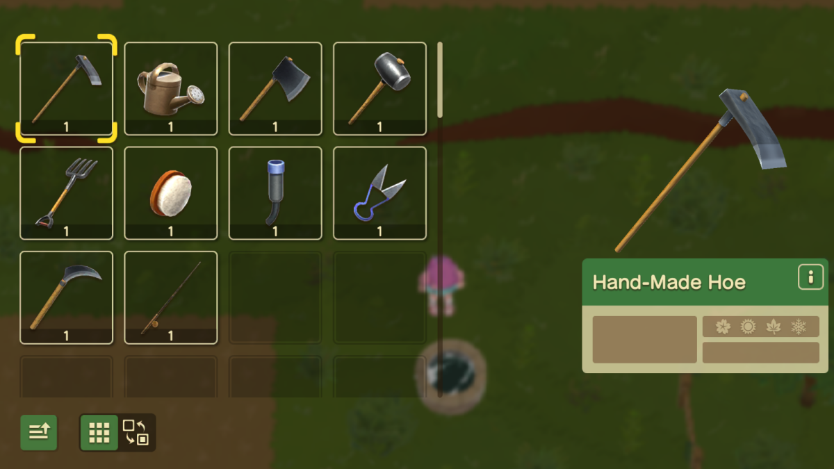 tools in inventory harvest moon home sweet home