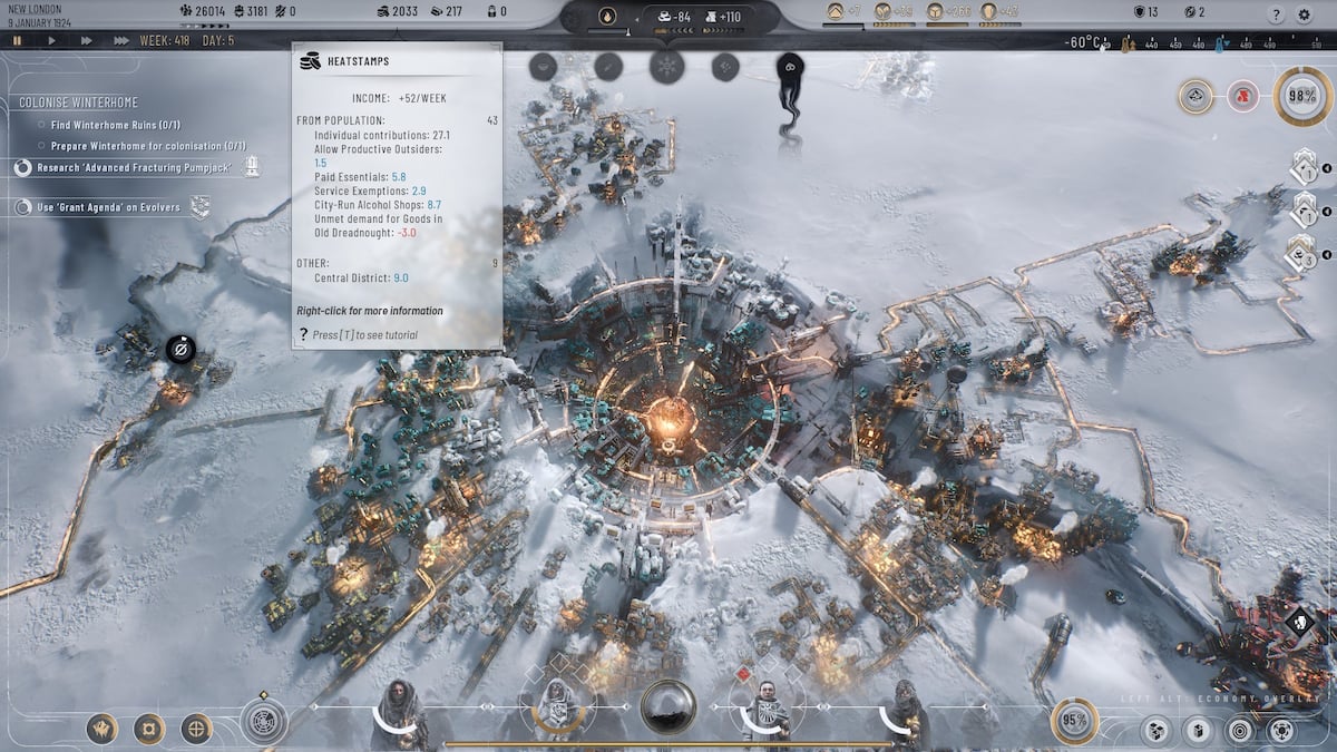 How to get more heatstamps in Frostpunk 2