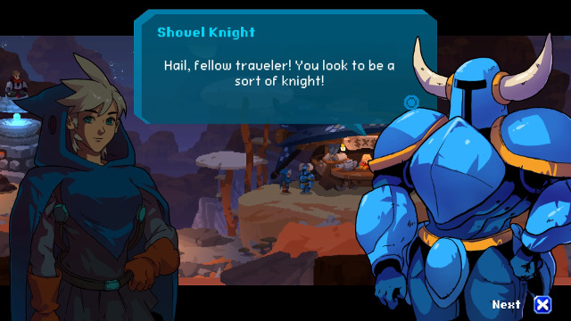 Shovel Knight in Aegis Defenders