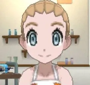 the cornrow braided bun haircut for women in Pokemon Ultra Sun/Moon