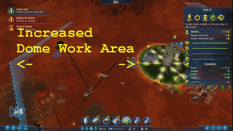 Increased Dome Work Radius mod