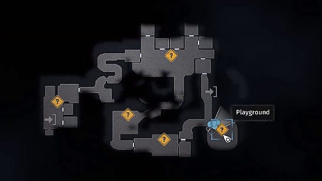 Wasteland 3 map showing the location of Limerick 3 at the playground.