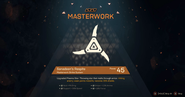 anthem masterwork plasma star