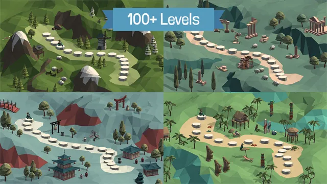 Poly Bridge levels world map