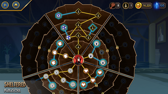 skullgirls mobile parasoul skill tree