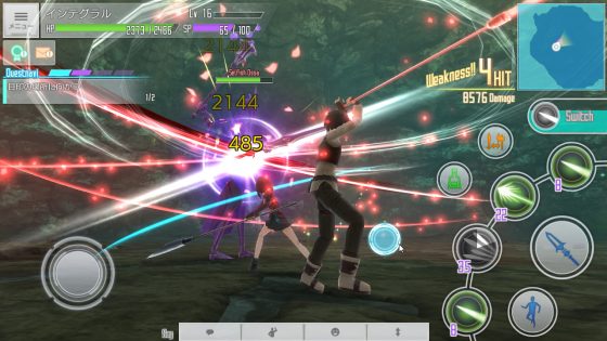 screen shot of frenetic SAOIF action 