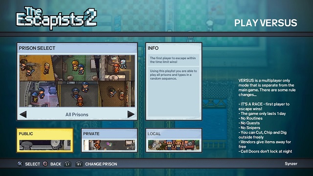 the escapists 2 versus multiplayer